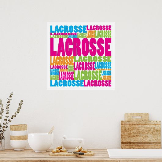 Colorful Lacrosse Poster (Keuken)
