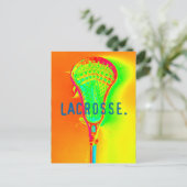 Colorful Lacrosse Stick Foto Art Briefkaart (Staand voorkant)