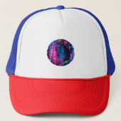 colorful lady Hat Trucker Pet (Voorkant)