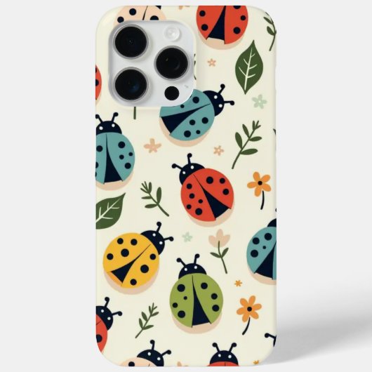 Colorful Ladybug Pattern iPhone/iPad Case  (Achterkant)