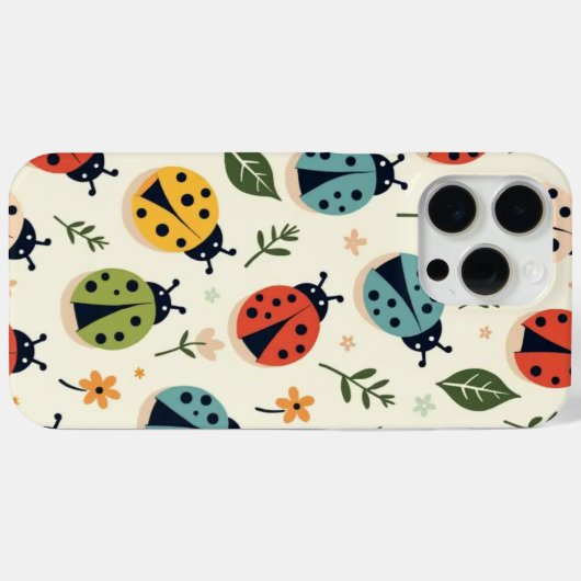 Colorful Ladybug Pattern iPhone/iPad Case (Achterkant (horizontaal))