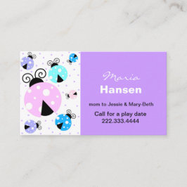 Colorful Ladybugs-kaart Contactkaartje