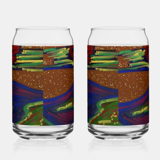 Colorful Landscape Blikvorm Glas (Links)