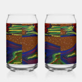 Colorful Landscape Blikvorm Glas (Rechts)