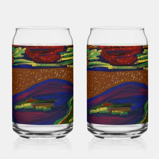 Colorful Landscape Blikvorm Glas (Achterkant)