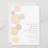 Colorful Lantern Garden Wedding Invite Kaart (Voorkant)