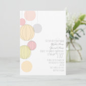 Colorful Lantern Garden Wedding Invite Kaart (Staand voorkant)