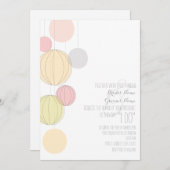 Colorful Lantern Garden Wedding Invite Kaart (Voorkant / Achterkant)
