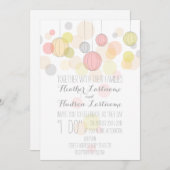 Colorful Lantern Wedding Kaart (Voorkant / Achterkant)