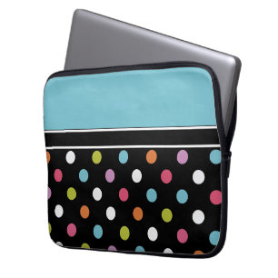 Colorful Laptop Hoesje Polka Dots Laptop Sleeve