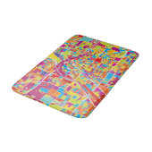 Colorful Las Vegas, Nevada Map Badmat (Gekanteld)