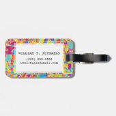 Colorful Las Vegas, Nevada Map Bagagelabel (Achterkant horizontaal)