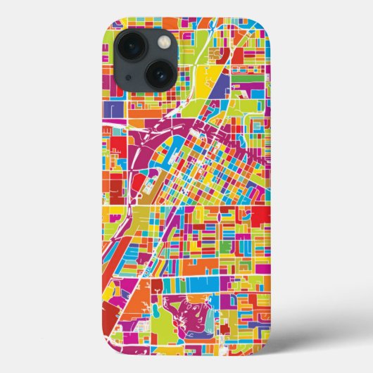 Colorful Las Vegas, Nevada Map Case-Mate iPhone Case (Achterkant)