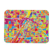 Colorful Las Vegas, Nevada Map Magneet (Horizontaal)