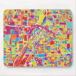Colorful Las Vegas, Nevada Map Muismat