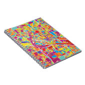 Colorful Las Vegas, Nevada Map Notitieboek (Rechterzijde)