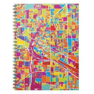 Colorful Las Vegas, Nevada Map Notitieboek