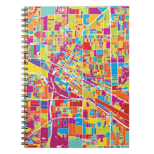 Colorful Las Vegas, Nevada Map Notitieboek (Voorkant)