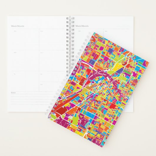 Colorful Las Vegas, Nevada Map Planner (Display)