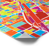 Colorful Las Vegas, Nevada Map Poster (Hoek)