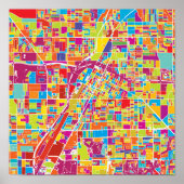 Colorful Las Vegas, Nevada Map Poster (Voorkant)