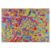 Colorful Las Vegas, Nevada Map Snijplank (Voorkant)