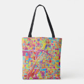 Colorful Las Vegas, Nevada Map Tote Bag (Achterkant)