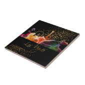 Colorful Las Vegas Skyline Tegeltje (Zijkant)