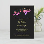 Colorful Las Vegas Sparkles Rehearsal Dinner Kaart (Staand voorkant)