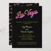 Colorful Las Vegas Sparkles Rehearsal Dinner Kaart (Voorkant / Achterkant)