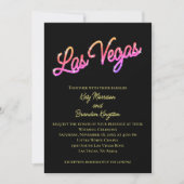 Colorful Las Vegas Sparkles Wedding Invitation Kaart (Voorkant)