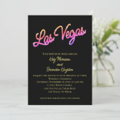 Colorful Las Vegas Sparkles Wedding Invitation Kaart (Staand voorkant)