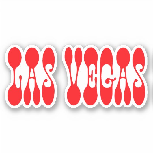 Colorful Las Vegas Sticker (Voorkant)