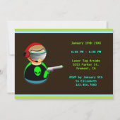 Colorful Laser Label Kinderen van Birthday Party Kaart (Achterkant)