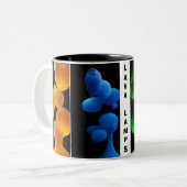 colorful lava  tweekleurige koffiemok (Voorkant links)