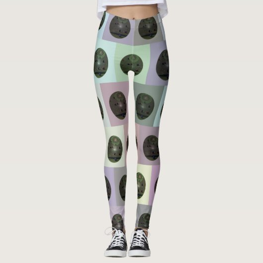 Colorful Lawn Bowls Block Art, Leggings (Voorkant)