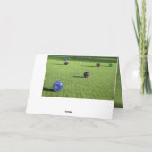 Colorful Lawn Bowls Happy Birthday, Kaart (Achterkant)