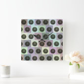 Colorful Lawn Bowls Pattern Vierkante Klok (Huis)