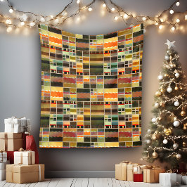 Colorful Leading Glass Pattern Fleece Blanket
