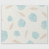 Colorful Leaf Floral Pattern Cadeaupapier (Vlak)