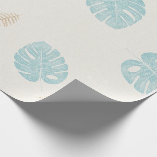 Colorful Leaf Floral Pattern Cadeaupapier (Hoek)