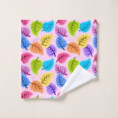 Colorful Leaf Pattern Bad Handdoek (Wasdoekje)