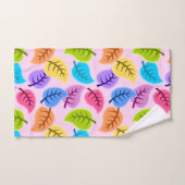 Colorful Leaf Pattern Bad Handdoek (Handdoek)