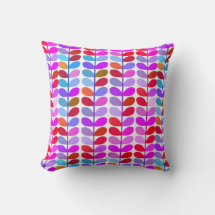 Colorful Leaf Pattern Boho Sierkussen