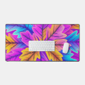 Colorful Leaf Pattern Bureaumat (Keyboard & Muis)