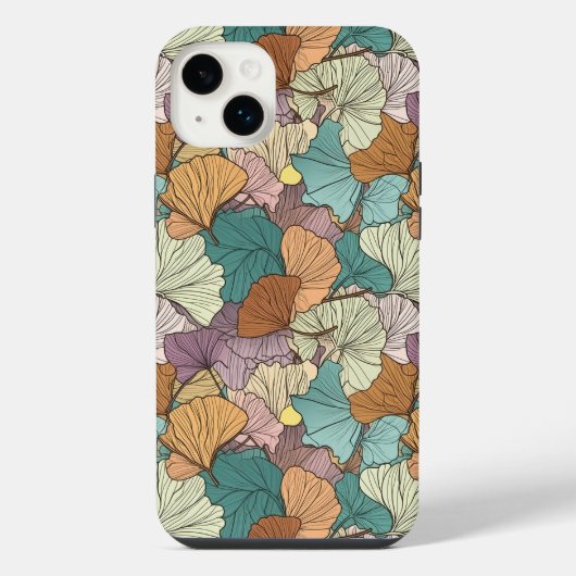Colorful Leaf Pattern iPhone Hoesje (Achterkant)