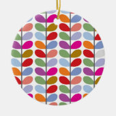 Colorful Leaf Pattern Keramisch Ornament (Voorkant)