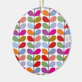 Colorful Leaf Pattern Keramisch Ornament (Links)