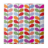 Colorful Leaf Pattern Tegeltje (Voorkant)