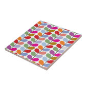 Colorful Leaf Pattern Tegeltje (Zijkant)
